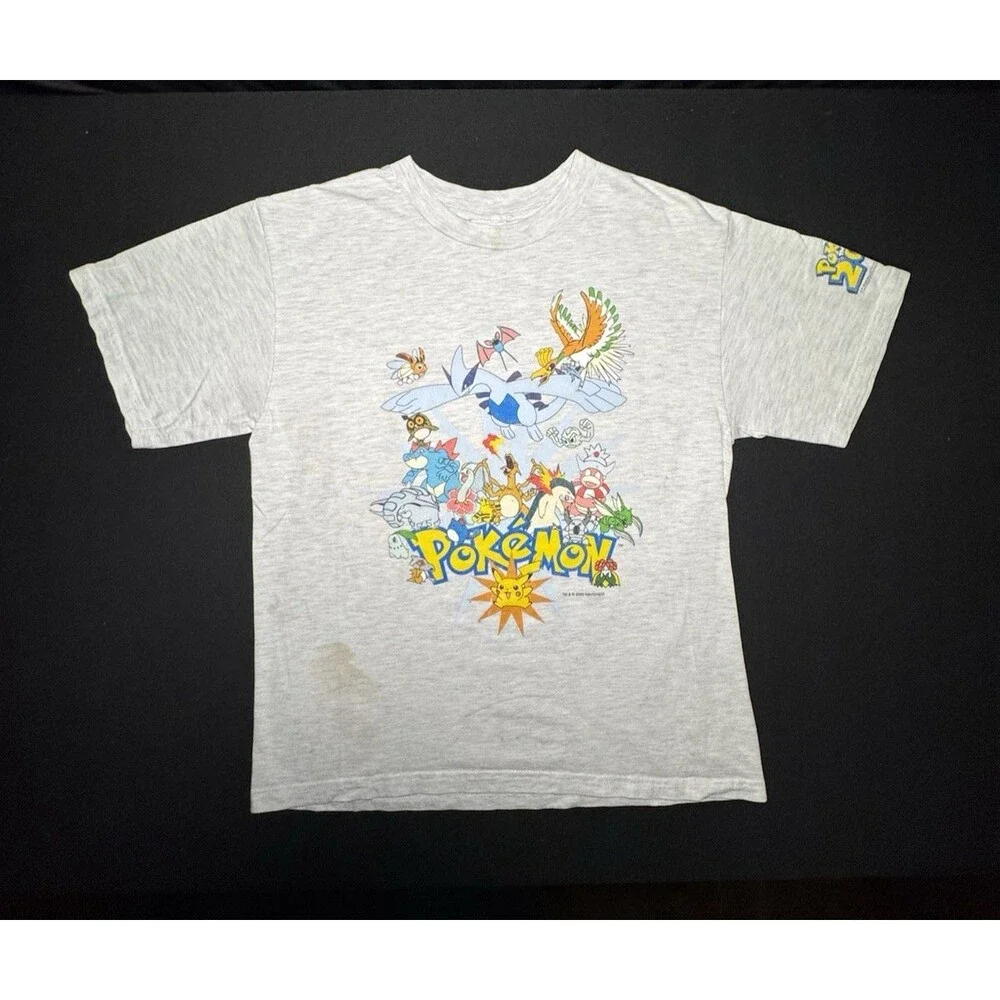Vintage 2000 Pokemon Movie T Shirt Youth Large Lugia Charizard Nintendo Promo